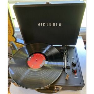 Victrola - Journey+ Bluetooth Suitcase Record Player - Black
